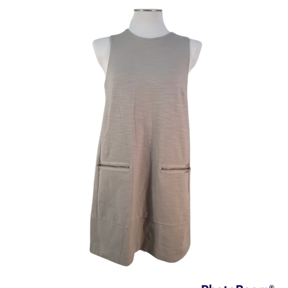 MADEWELL SLEEVELESS ZIP POCKET SHIFT Red BROWN DRESS WOMEN'S SIZE MEDIUM - Picture 3 of 16